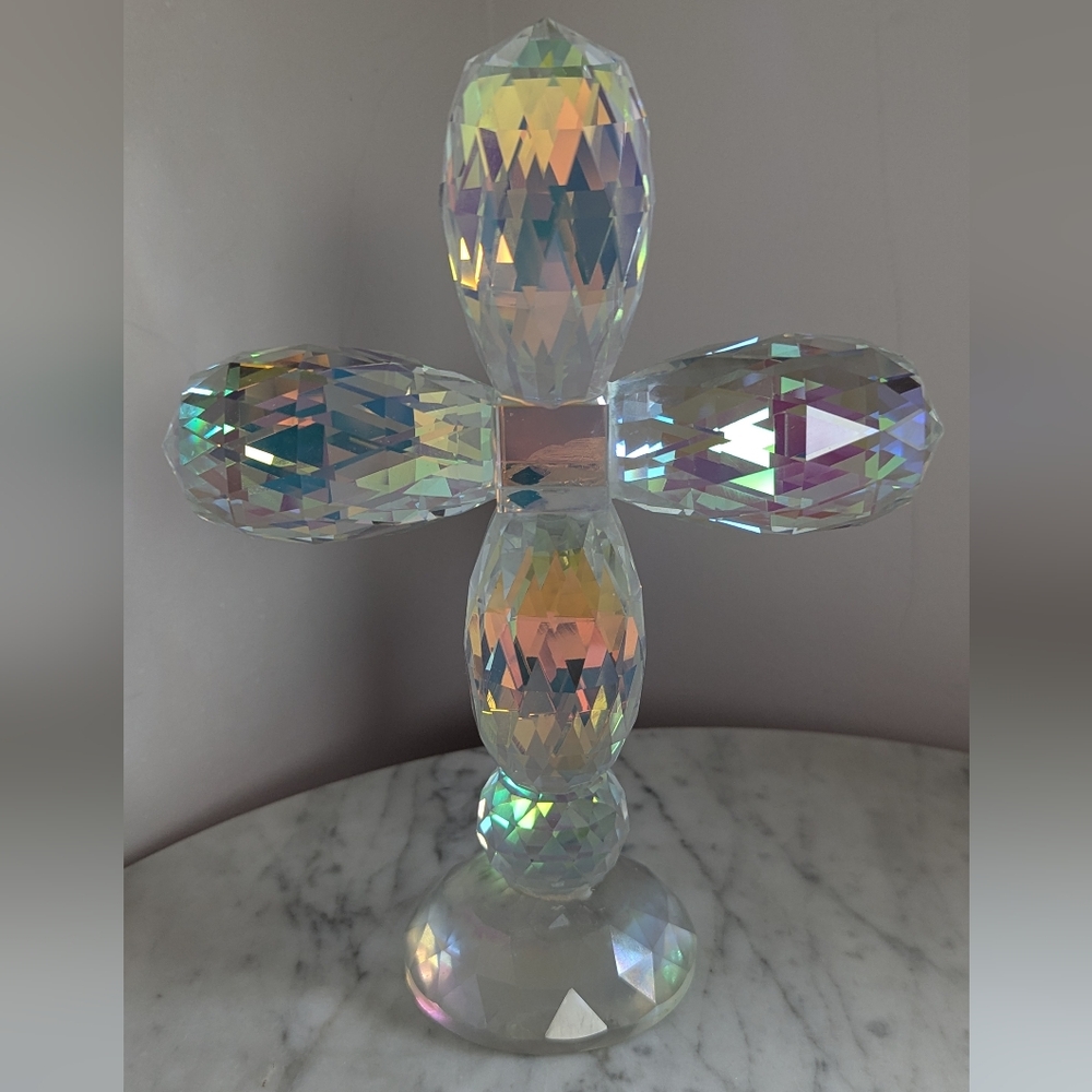Oleg Cassini Crystal Cross Ornament